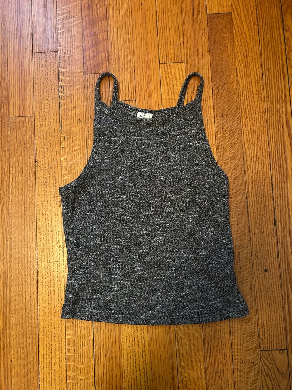 Women's Gray Ribbed Tank Top - (Brand Unspecified)